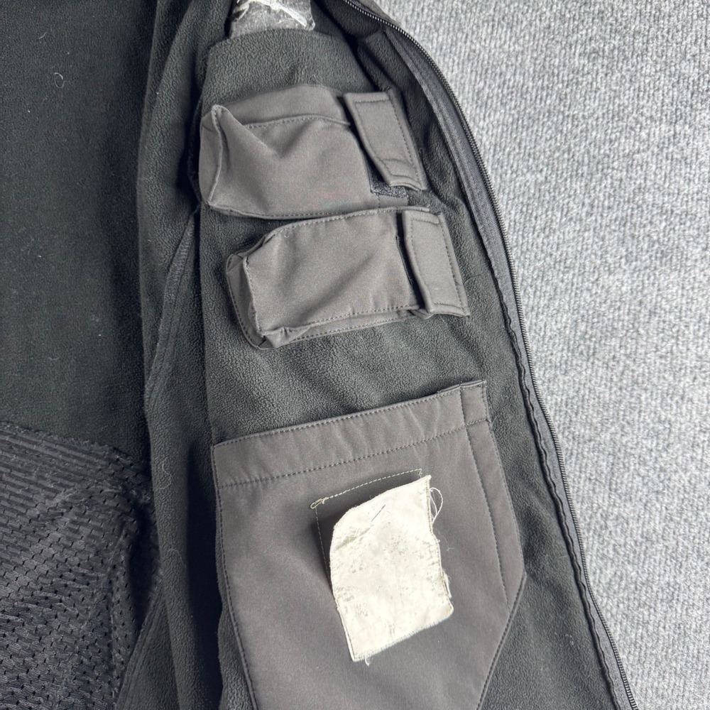 Mens Tactical Softshell Jacket Black Fleece Lined Hooded Crossed Rifles Size XL - Picture 6 of 6